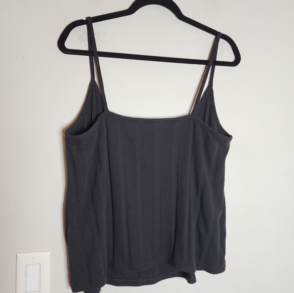 Madewell Black Ribbed Sweater-Knit Anytime Cami Top Size 1X - Picture 3 of 12